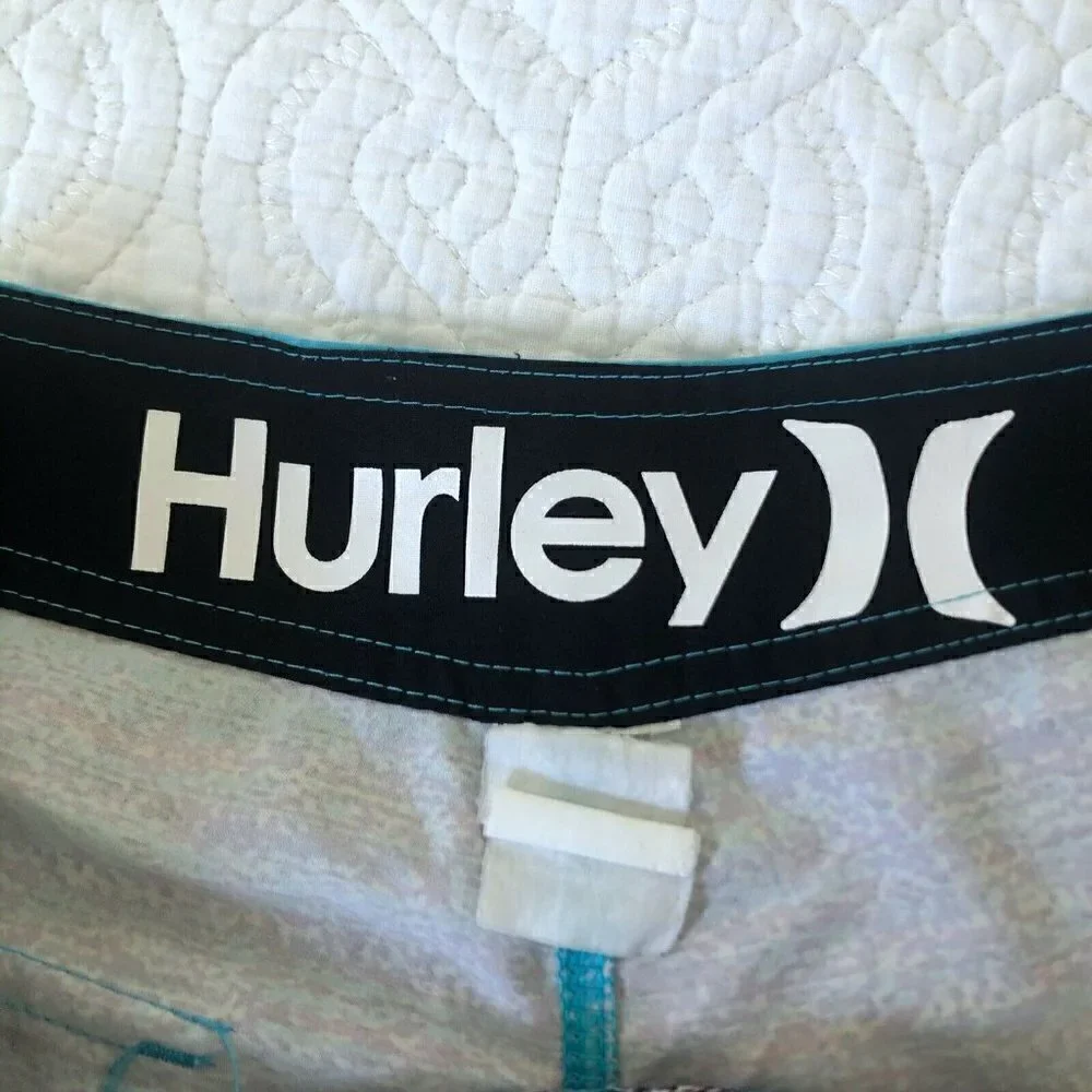 Hurley Blue Purple Space Dye Boardshorts 30